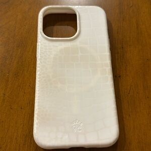 Used 13 Pro iPhone Velvet Caviar MagSafe White Croc case